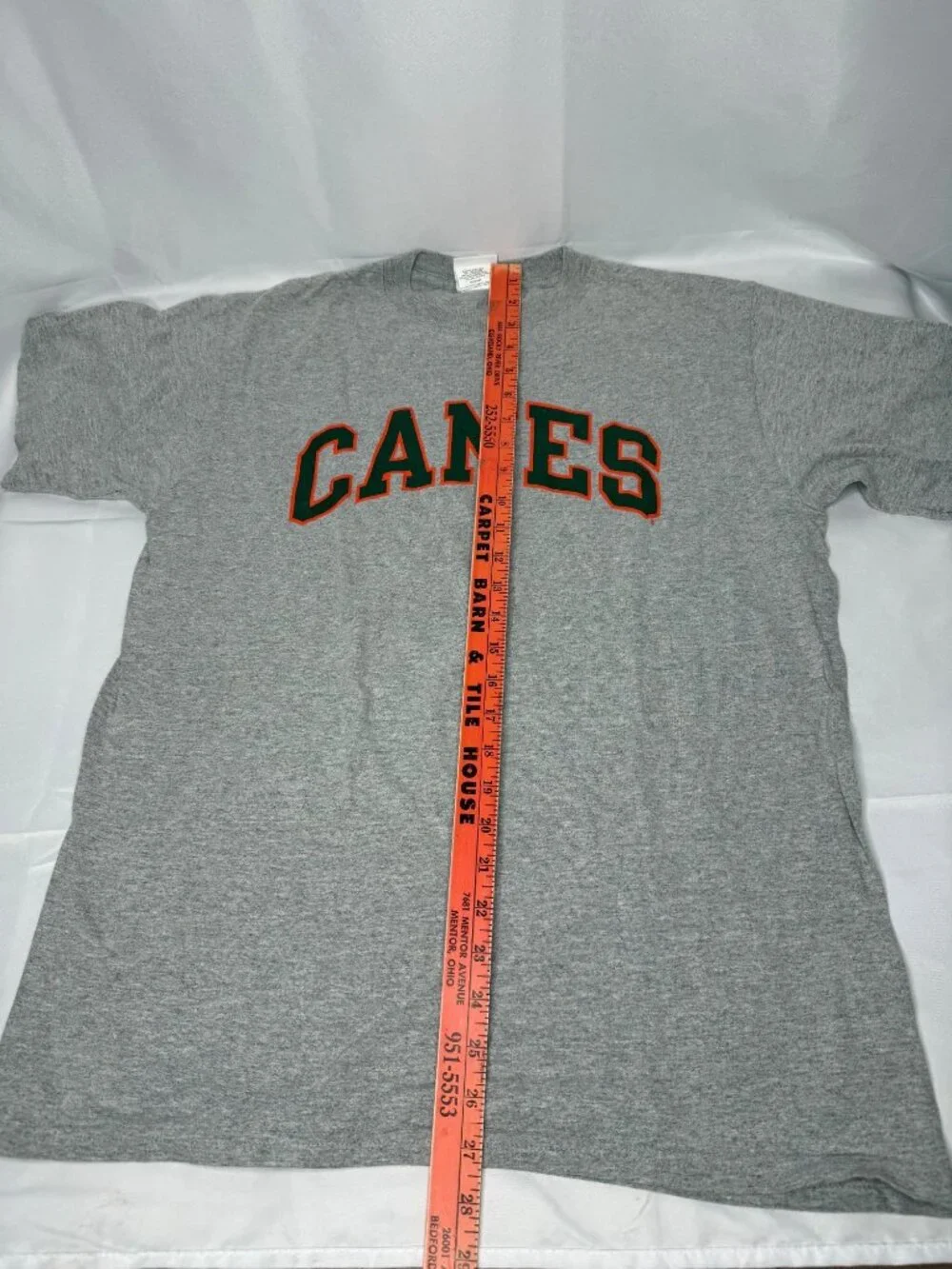 Champion Gray Canes T-Shirt Large Cotton Blend Shirt Crew Neck Size L - Picture 6 of 7
